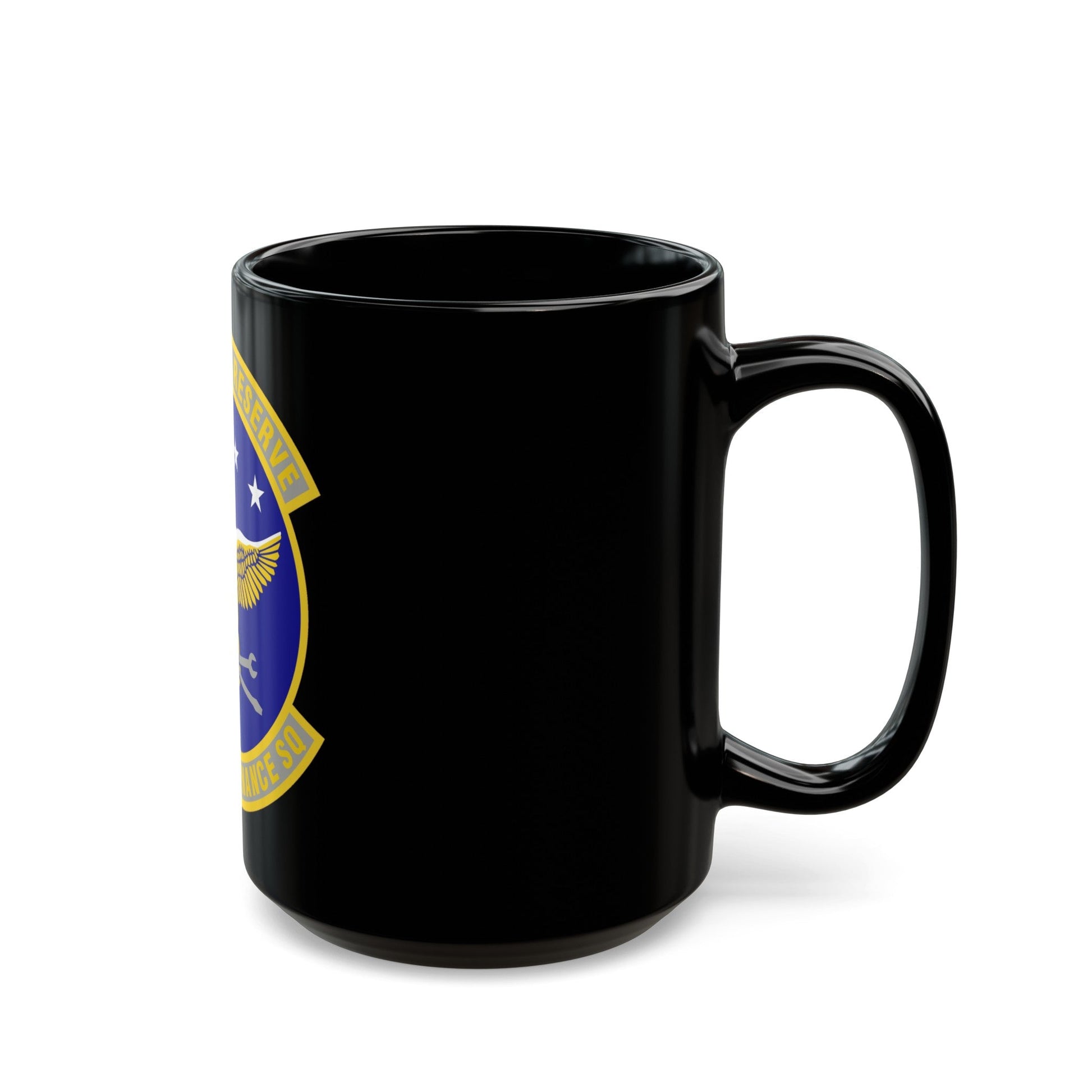 512th Maintenance Squadron (U.S. Air Force) Black Coffee Mug-The Sticker Space