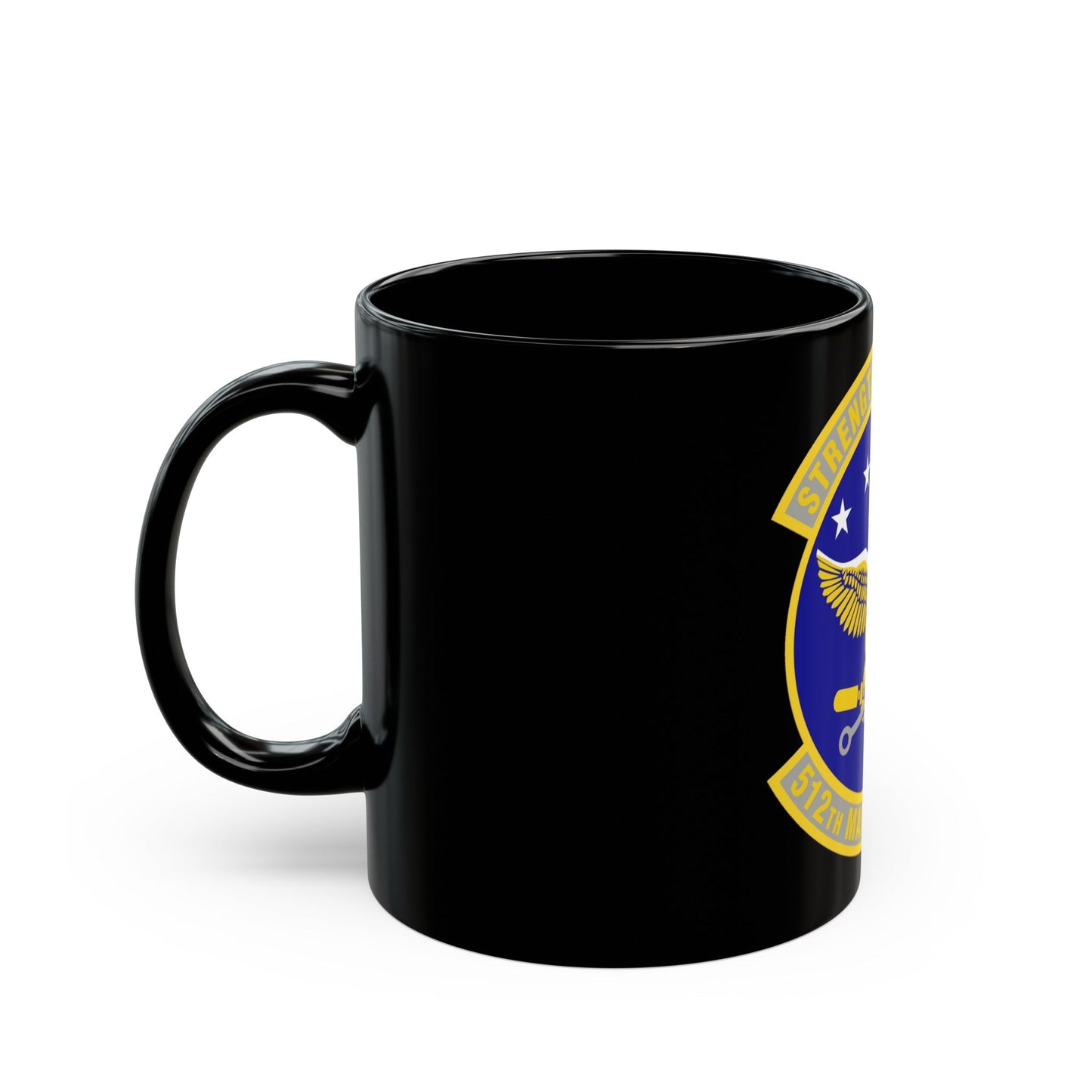 512th Maintenance Squadron (U.S. Air Force) Black Coffee Mug-The Sticker Space