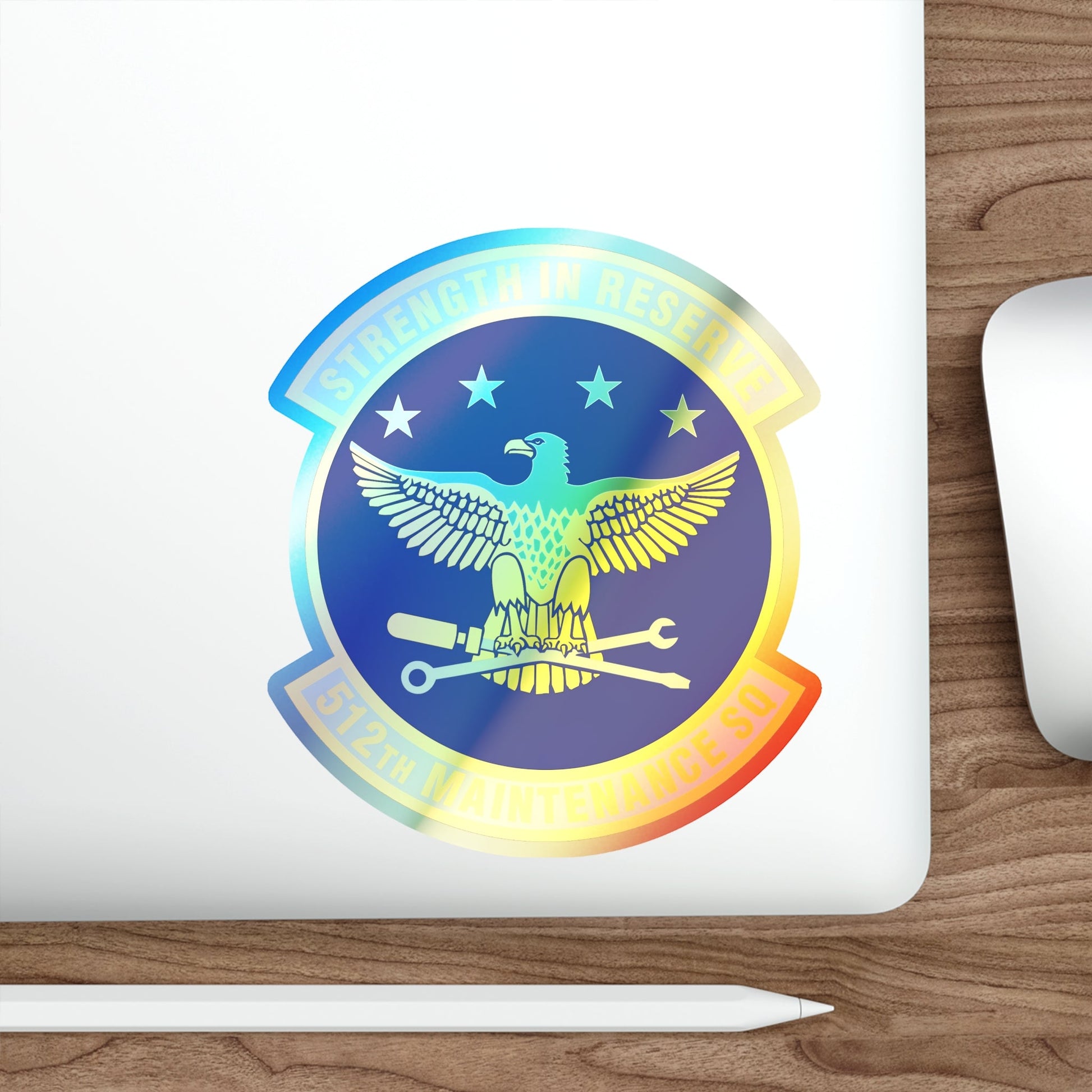 512th Maintenance Squadron (U.S. Air Force) Holographic STICKER Die-Cut Vinyl Decal-The Sticker Space