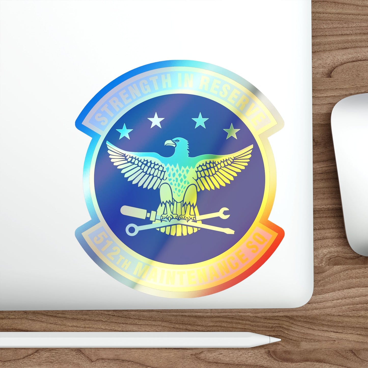 512th Maintenance Squadron (U.S. Air Force) Holographic STICKER Die-Cut Vinyl Decal-The Sticker Space