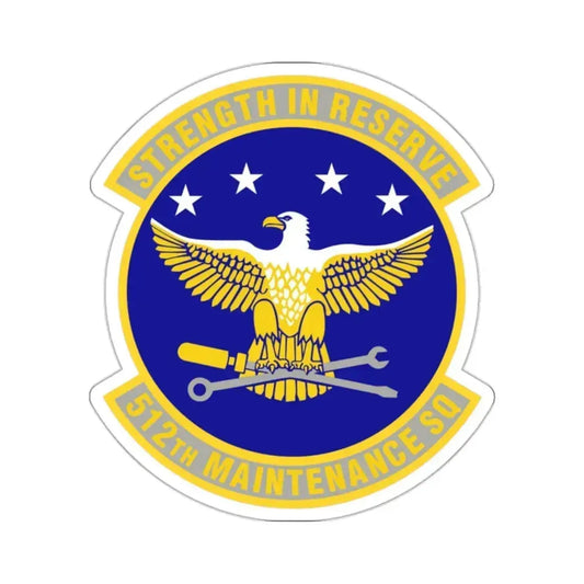 512th Maintenance Squadron (U.S. Air Force) STICKER Vinyl Kiss-Cut Decal 2 Inch White - The Sticker Space
