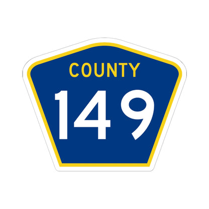 County 149 MN (Minnesota) (Road Sign) STICKER Vinyl Kiss-Cut Decal