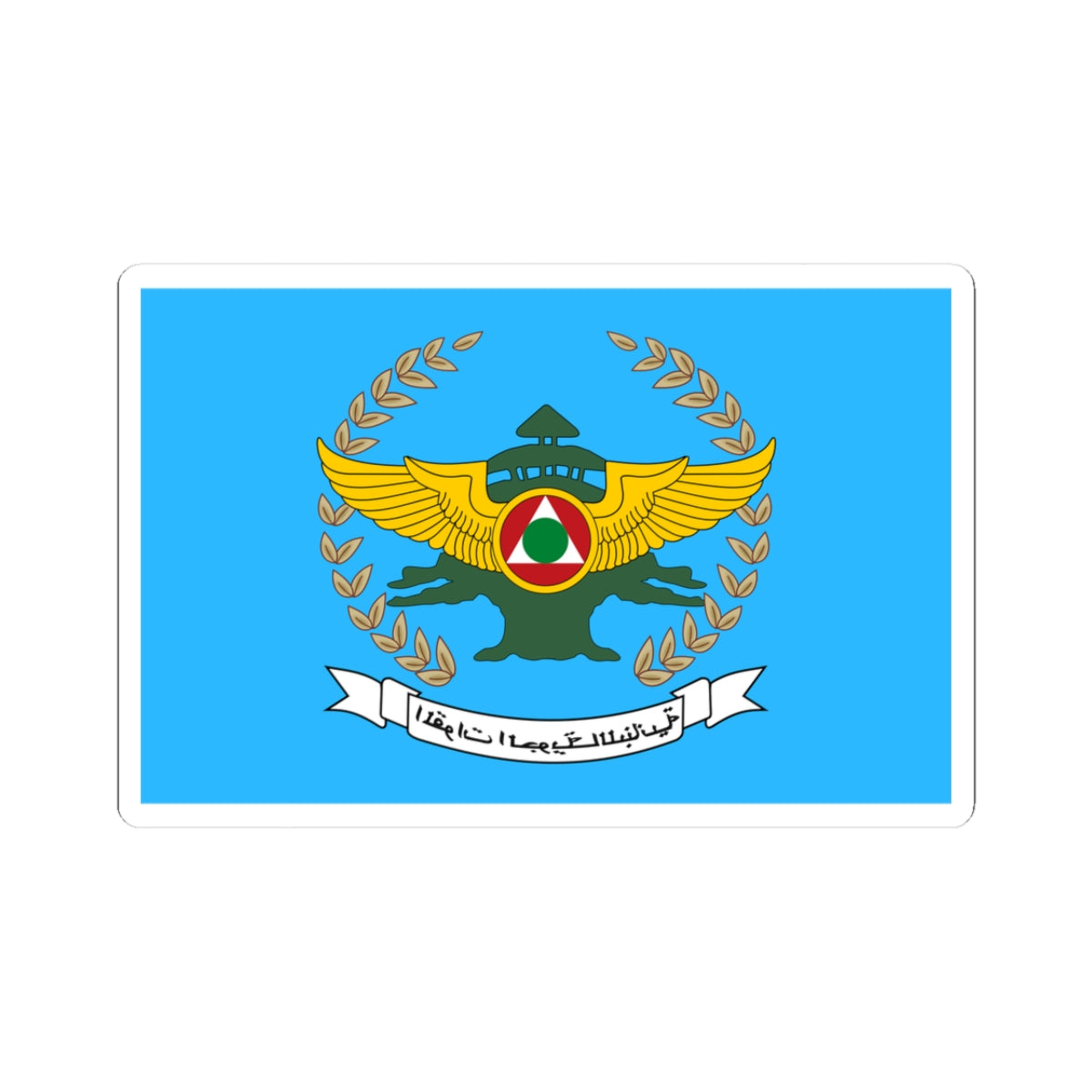 Flag of the Lebanese Air Force (Lebanon) STICKER Vinyl Kiss-Cut Decal
