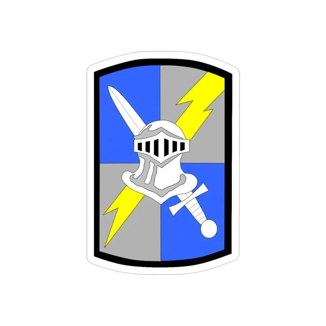 513th Military Intelligence Brigade (U.S. Army) REVERSE PRINT Transparent Die-Cut STICKER 3 Inch Die-Cut Transparent - The Sticker Space