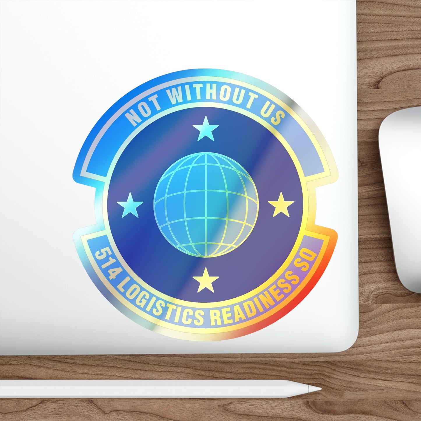 514 Logistics Readiness Squadron AFRC (U.S. Air Force) Holographic STICKER Die-Cut Vinyl Decal-The Sticker Space