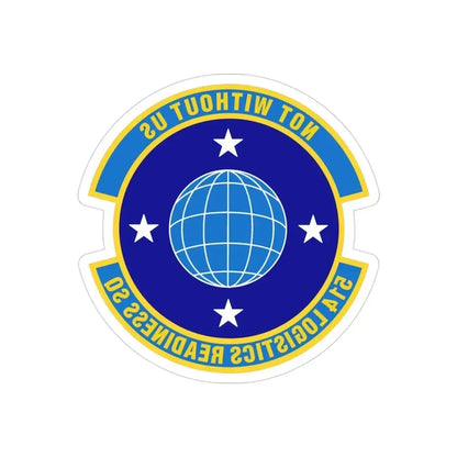 514 Logistics Readiness Squadron AFRC (U.S. Air Force) REVERSE PRINT Transparent Die-Cut STICKER 3 Inch Die-Cut Transparent - The Sticker Space