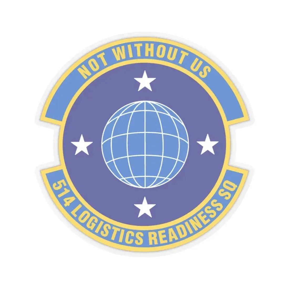 514 Logistics Readiness Squadron AFRC (U.S. Air Force) STICKER Vinyl Kiss-Cut Decal 3 Inch Transparent - The Sticker Space