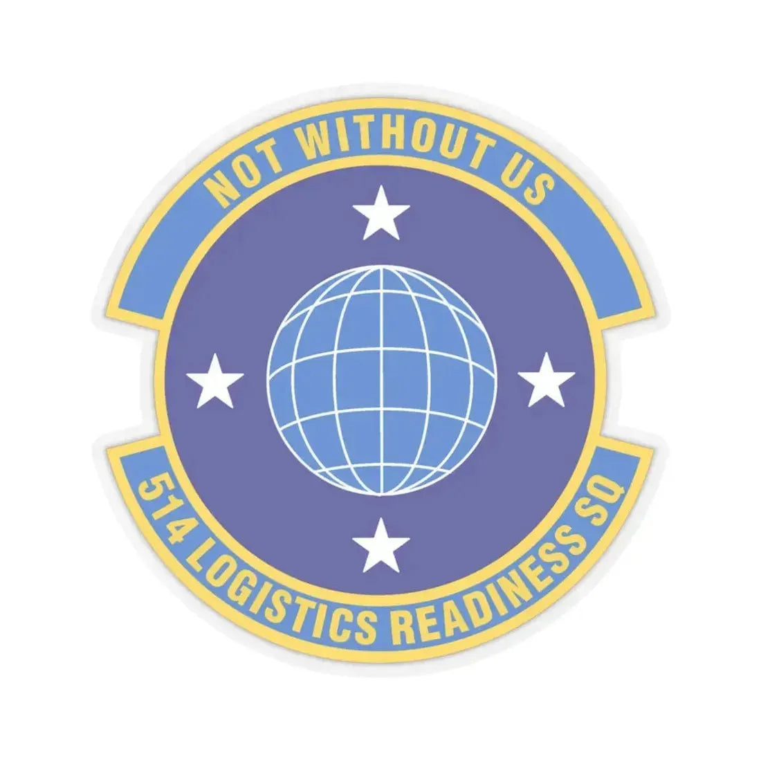 514 Logistics Readiness Squadron AFRC (U.S. Air Force) STICKER Vinyl Kiss-Cut Decal 4 Inch Transparent - The Sticker Space
