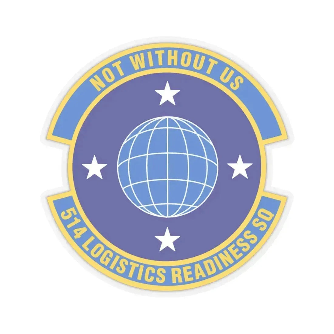 514 Logistics Readiness Squadron AFRC (U.S. Air Force) STICKER Vinyl Kiss-Cut Decal 6 Inch Transparent - The Sticker Space