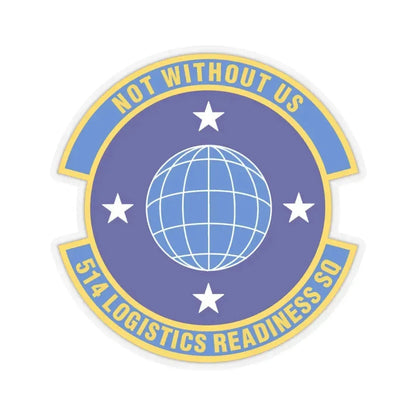 514 Logistics Readiness Squadron AFRC (U.S. Air Force) STICKER Vinyl Kiss-Cut Decal 6 Inch Transparent - The Sticker Space