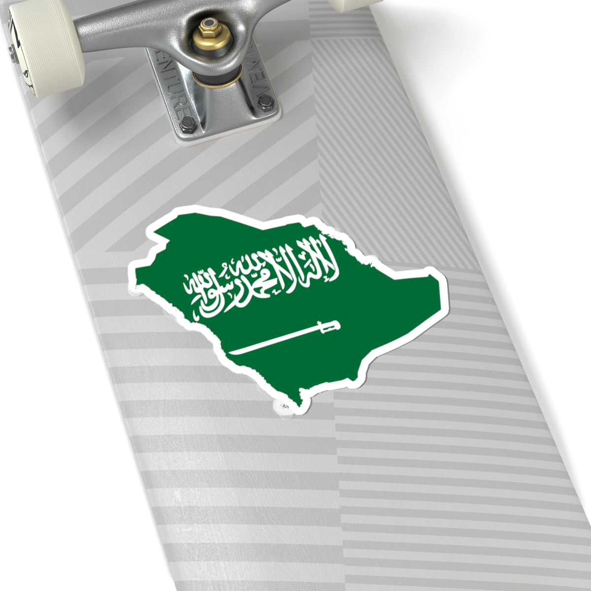 Flag-map of Saudi Arabia (Saudi Arabia) STICKER Vinyl Kiss-Cut Decal
