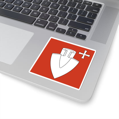 CHE Schwamendingen ZH Flag (Switzerland) STICKER Vinyl Kiss-Cut Decal