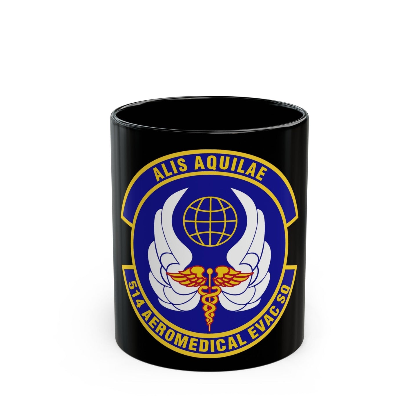 514th Aeromedical Evacuation Squadron (U.S. Air Force) Black Coffee Mug-11oz-The Sticker Space