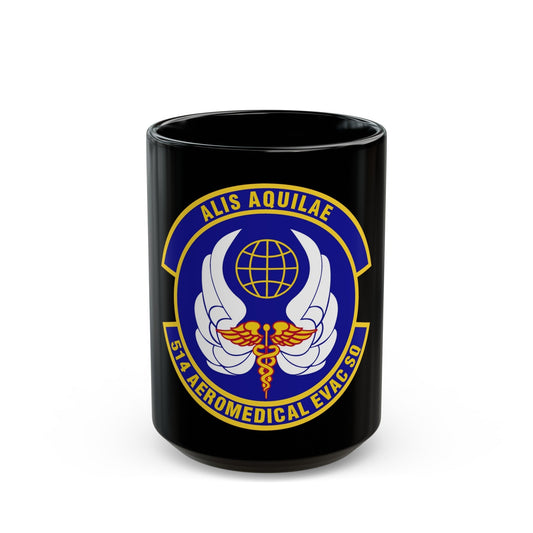 514th Aeromedical Evacuation Squadron (U.S. Air Force) Black Coffee Mug-15oz-The Sticker Space