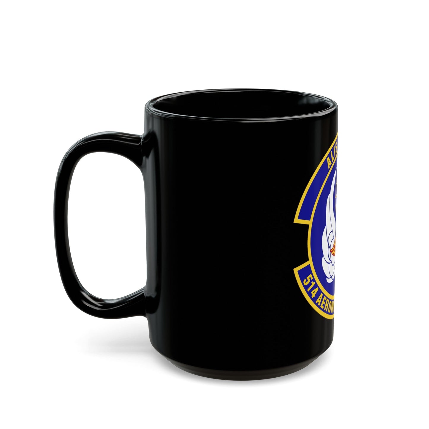 514th Aeromedical Evacuation Squadron (U.S. Air Force) Black Coffee Mug-The Sticker Space