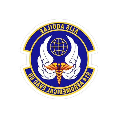 514th Aeromedical Evacuation Squadron (U.S. Air Force) REVERSE PRINT Transparent Die-Cut STICKER 2 Inch Die-Cut Transparent - The Sticker Space