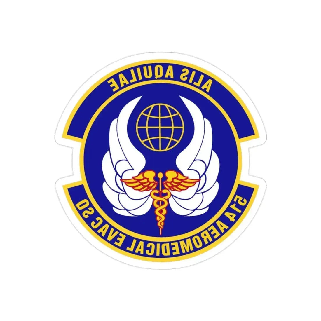514th Aeromedical Evacuation Squadron (U.S. Air Force) REVERSE PRINT Transparent Die-Cut STICKER - The Sticker Space