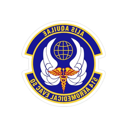 514th Aeromedical Evacuation Squadron (U.S. Air Force) REVERSE PRINT Transparent Die-Cut STICKER - The Sticker Space