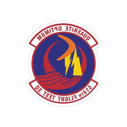 514th Flight Test Squadron (U.S. Air Force) REVERSE PRINT Transparent Die-Cut STICKER 5 Inch Die-Cut Transparent - The Sticker Space