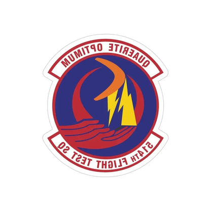 514th Flight Test Squadron (U.S. Air Force) REVERSE PRINT Transparent Die-Cut STICKER - The Sticker Space