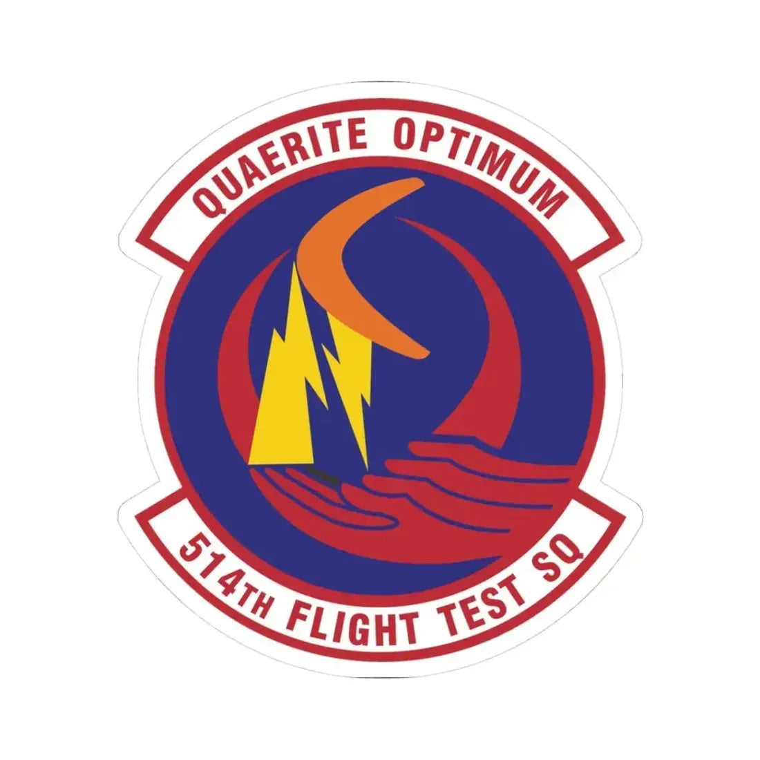514th Flight Test Squadron (U.S. Air Force) STICKER Vinyl Kiss-Cut Decal 3 Inch White - The Sticker Space
