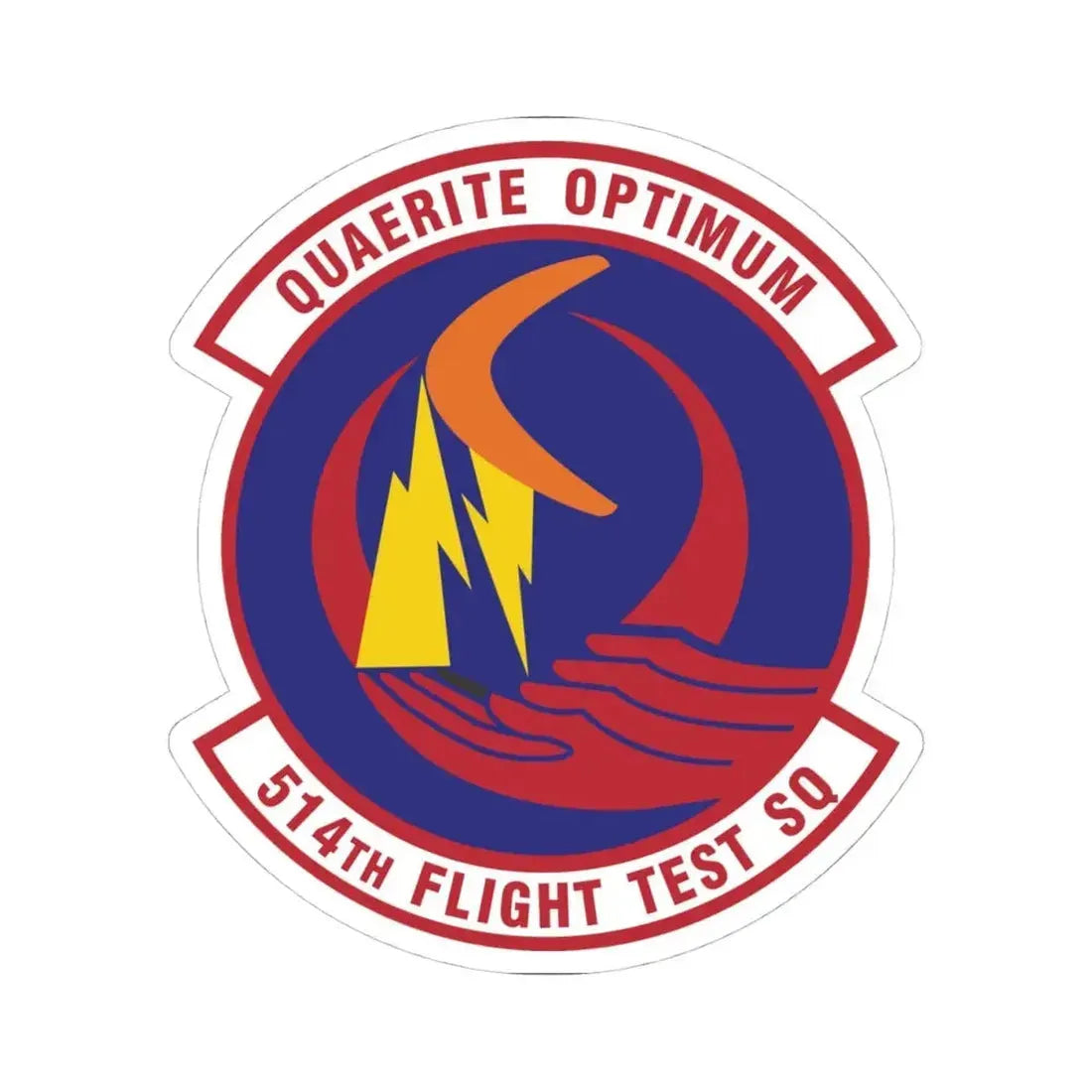 514th Flight Test Squadron (U.S. Air Force) STICKER Vinyl Kiss-Cut Decal 4 Inch White - The Sticker Space