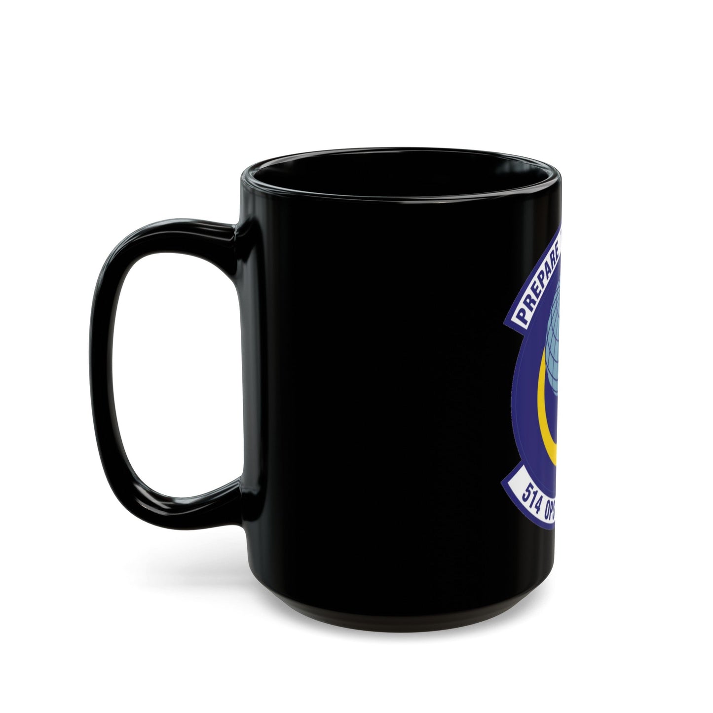 514th Operations Support Squadron (U.S. Air Force) Black Coffee Mug-The Sticker Space