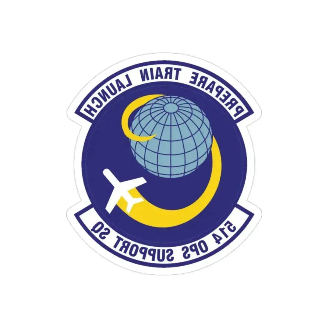 514th Operations Support Squadron (U.S. Air Force) REVERSE PRINT Transparent Die-Cut STICKER 2 Inch Die-Cut Transparent - The Sticker Space