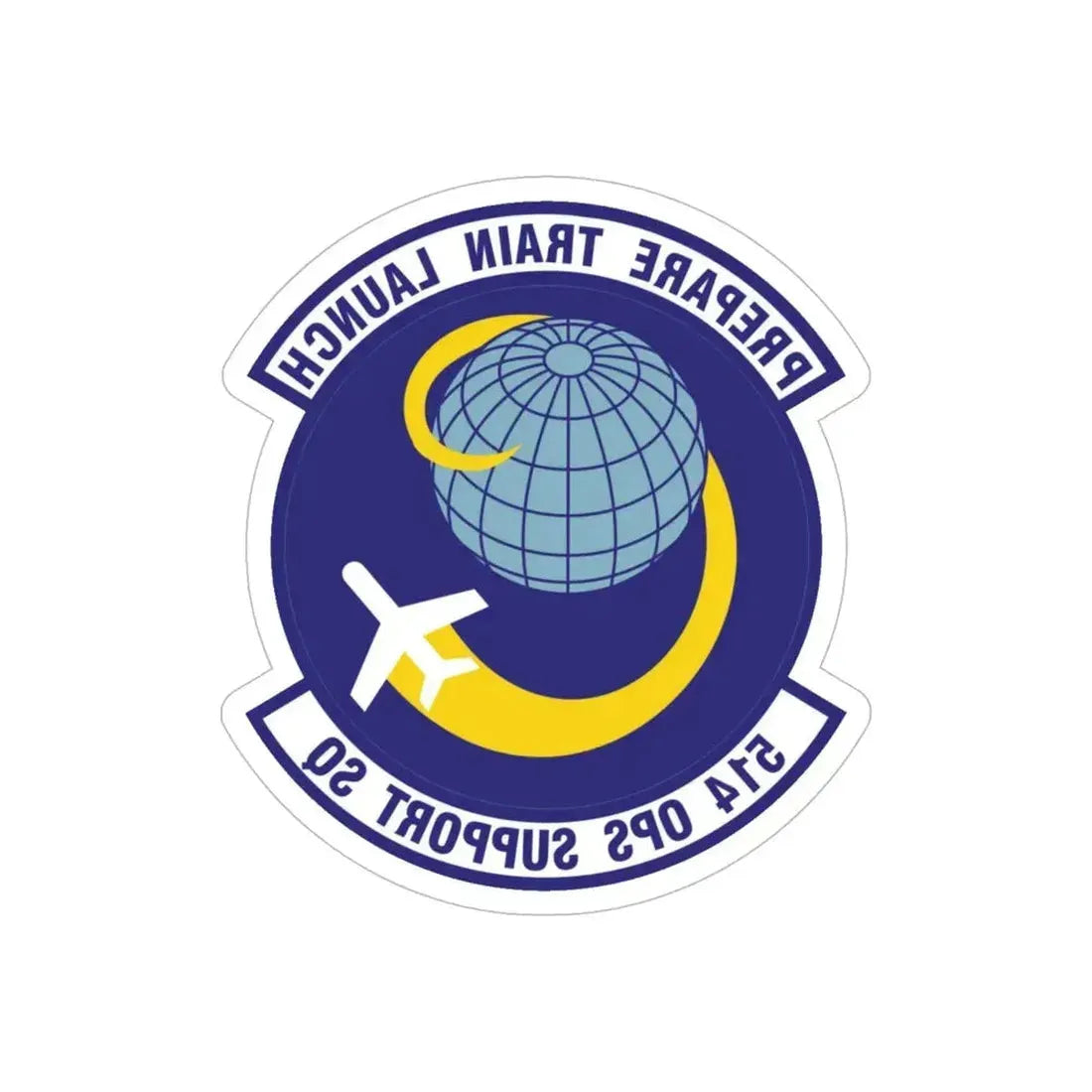 514th Operations Support Squadron (U.S. Air Force) REVERSE PRINT Transparent Die-Cut STICKER - The Sticker Space
