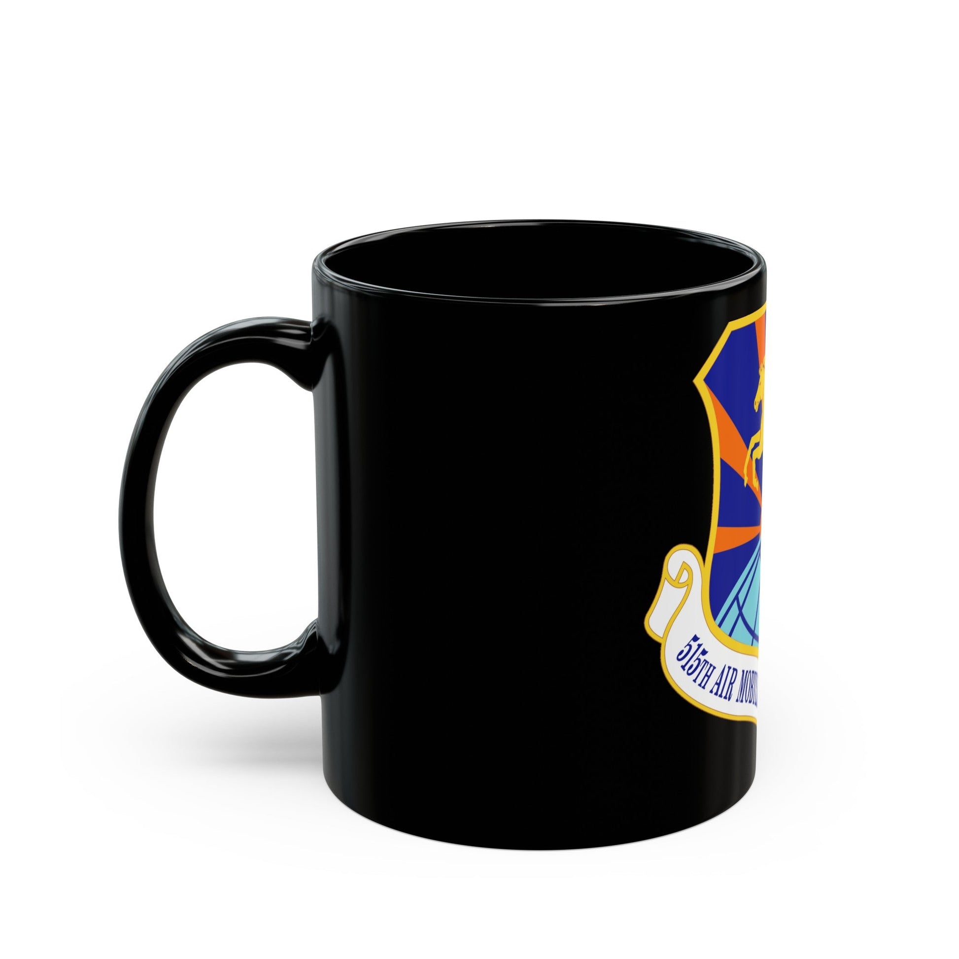 515 Air Mobility Operations Wing AMC (U.S. Air Force) Black Coffee Mug-The Sticker Space