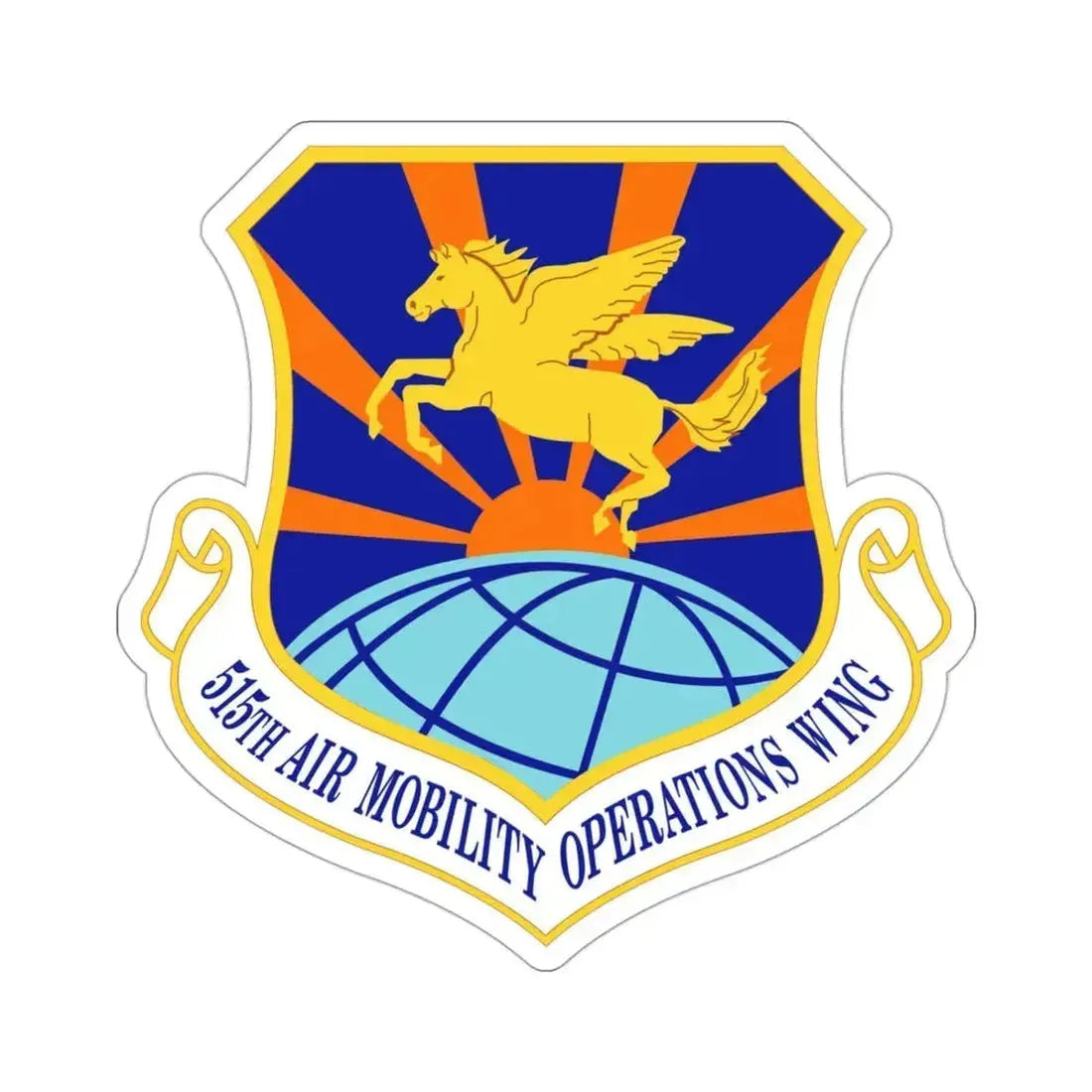 515 Air Mobility Operations Wing AMC (U.S. Air Force) STICKER Vinyl Die-Cut Decal 3 Inch - The Sticker Space