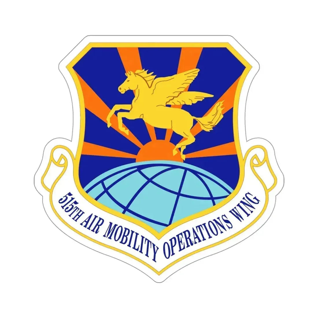 515 Air Mobility Operations Wing AMC (U.S. Air Force) STICKER Vinyl Die-Cut Decal 4 Inch - The Sticker Space
