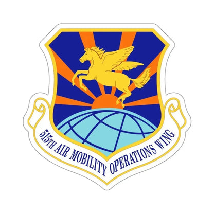 515 Air Mobility Operations Wing AMC (U.S. Air Force) STICKER Vinyl Kiss-Cut Decal 3 Inch White - The Sticker Space