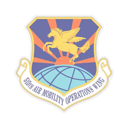 515 Air Mobility Operations Wing AMC (U.S. Air Force) STICKER Vinyl Kiss-Cut Decal 6 Inch Transparent - The Sticker Space
