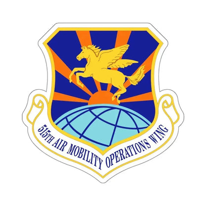 515 Air Mobility Operations Wing AMC (U.S. Air Force) STICKER Vinyl Kiss-Cut Decal 6 Inch White - The Sticker Space