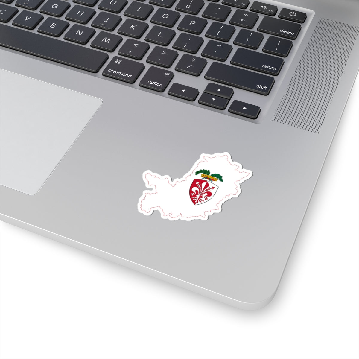 Flag map of the Province of Florence (Italy) STICKER Vinyl Kiss-Cut Decal