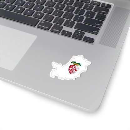 Flag map of the Province of Florence (Italy) STICKER Vinyl Kiss-Cut Decal