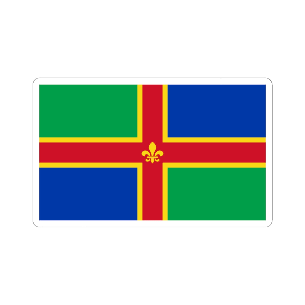 Lincolnshire flag (England) STICKER Vinyl Kiss-Cut Decal
