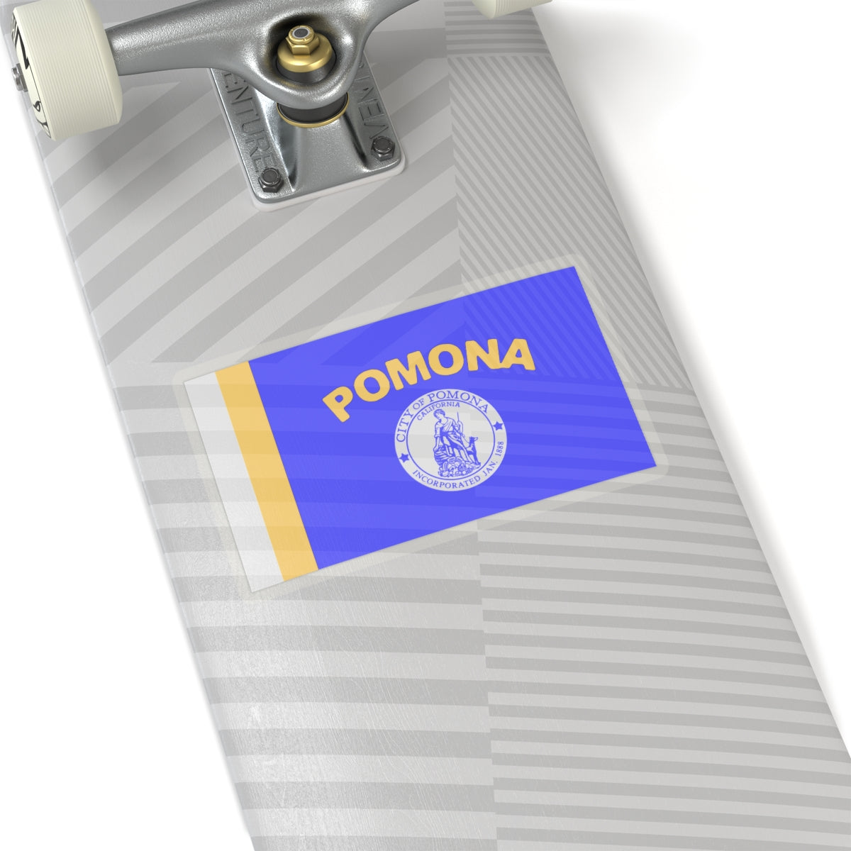 Flag of Pomona, California - STICKER Vinyl Kiss-Cut Decal