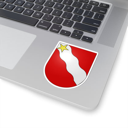 Prévondavaux-coat of arms (Switzerland) (Coat of Arms) STICKER Vinyl Kiss-Cut Decal