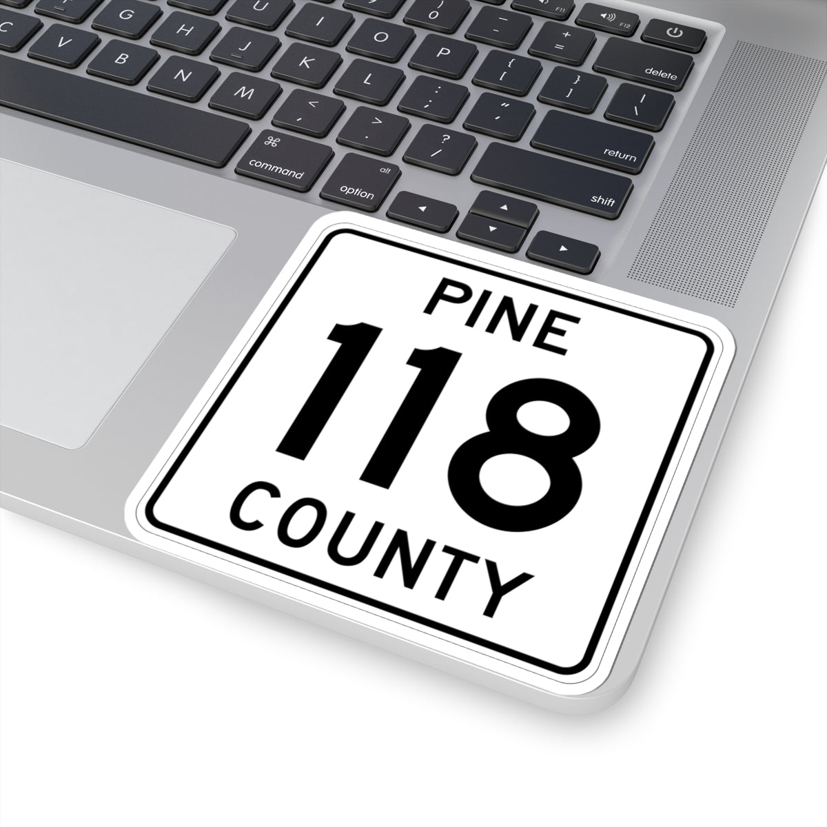 Pine County Route 118 MN (Minnesota) (Road Sign) STICKER Vinyl Kiss-Cut Decal
