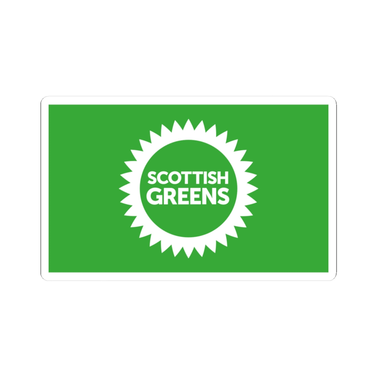 Scottish Greens flag (United Kingdom) STICKER Vinyl Kiss-Cut Decal