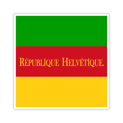 Flag of the Helvetic Republic French (Switzerland) STICKER Vinyl Kiss-Cut Decal