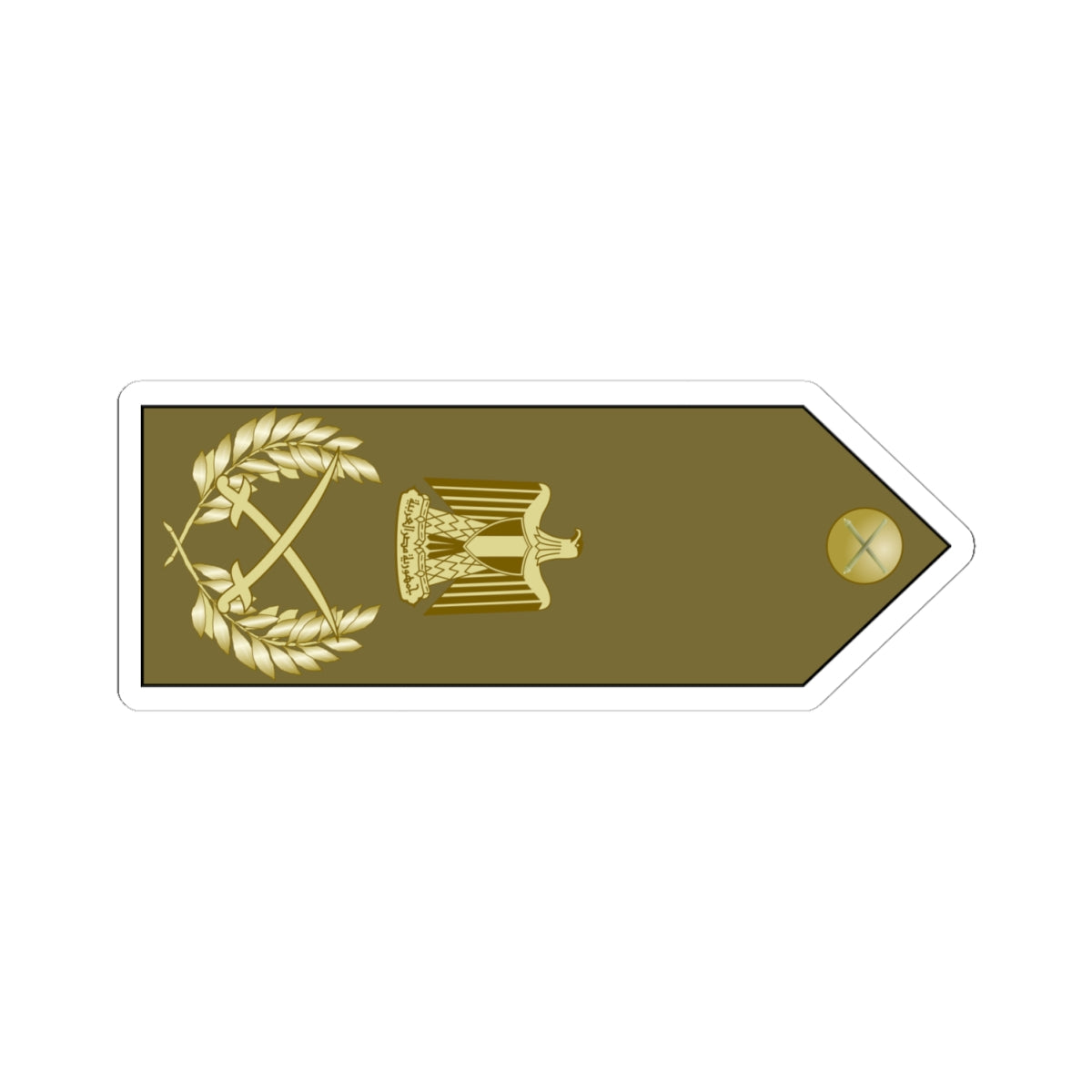 EgyptianArmyInsignia FieldMarshal rotated (Egypt) (Military Rank) STICKER Vinyl Kiss-Cut Decal