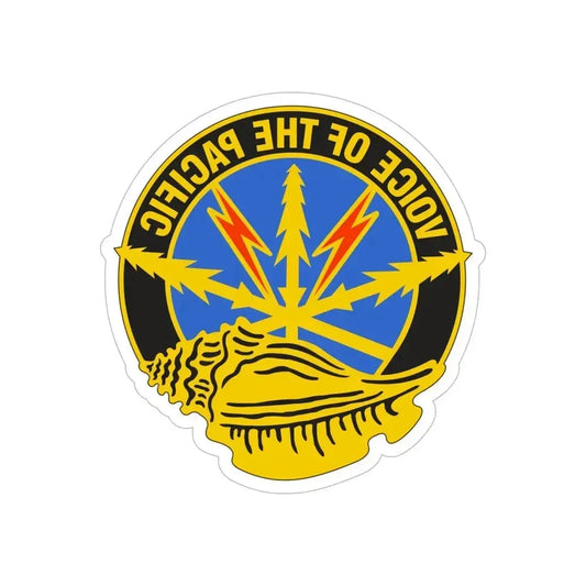 516th Signal Brigade (U.S. Army) REVERSE PRINT Transparent Die-Cut STICKER 6 Inch Die-Cut Transparent - The Sticker Space