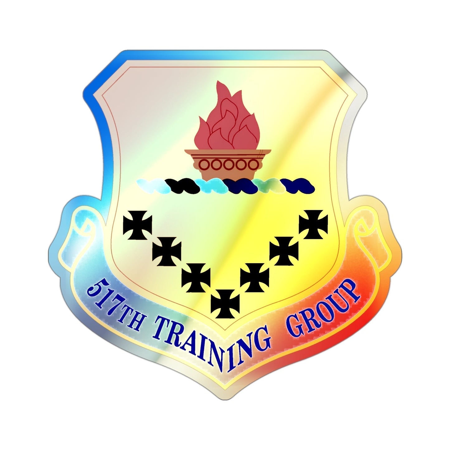 517 Training Group AETC (U.S. Air Force) Holographic STICKER Die-Cut Vinyl Decal-3 Inch-The Sticker Space