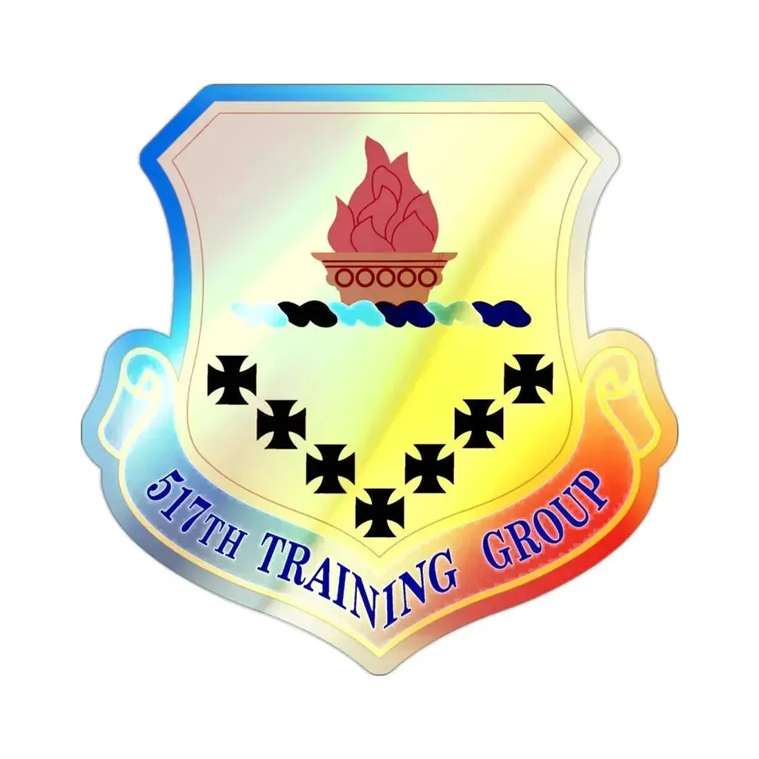 517 Training Group AETC (U.S. Air Force) Holographic STICKER Die-Cut Vinyl Decal 2 Inch Holographic - The Sticker Space