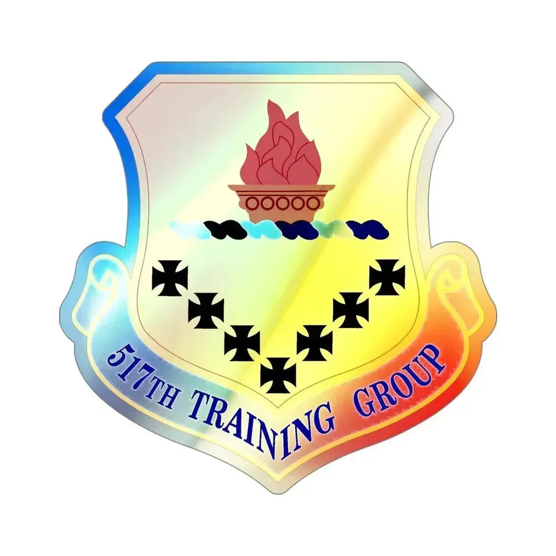 517 Training Group AETC (U.S. Air Force) Holographic STICKER Die-Cut Vinyl Decal 4 Inch Holographic - The Sticker Space