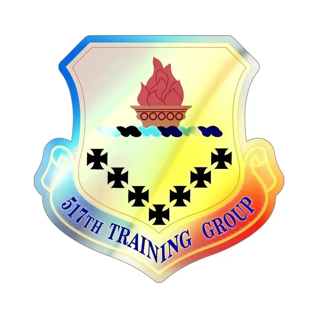517 Training Group AETC (U.S. Air Force) Holographic STICKER Die-Cut Vinyl Decal 5 Inch Holographic - The Sticker Space