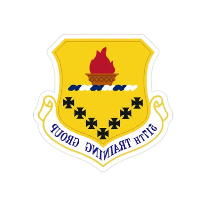 517 Training Group AETC (U.S. Air Force) REVERSE PRINT Transparent Die-Cut STICKER 3 Inch Die-Cut Transparent - The Sticker Space